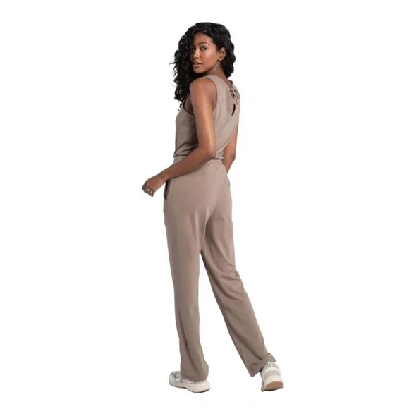 Lolë Tan Sleeveless Jumpsuit Women’s Large - Picture 2 of 7